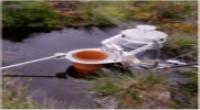 Collecting a sample from a pond