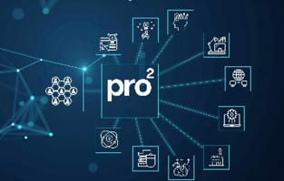 Pro2 Logo representing a range of connections for digital applications