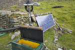 The full Snowdon site with radiometer, solar panel and protective box