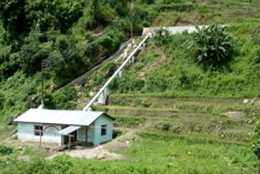 Micro hydropower plant on Nepalese hillside