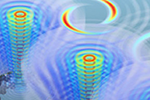 Graphic image of light spirals