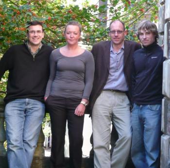 The project team (left to right): Tim Cole, Marianna Dudley, Peter Coates, and Chris Pearson