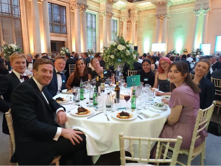 A photo of the guests and table at the BVCA Dinner July 2022