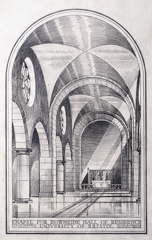 Illustration of chapel interior, Wills Hall of Residence.