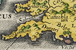 Detail of the West Country from an early seventeenth century map of Britain.