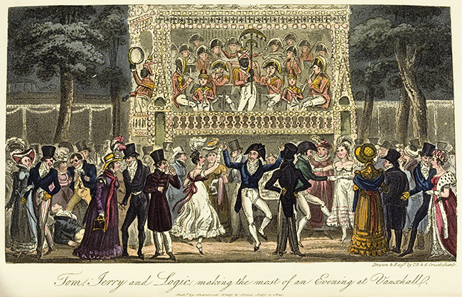 Early nineteenth-century illustration of people dancing.