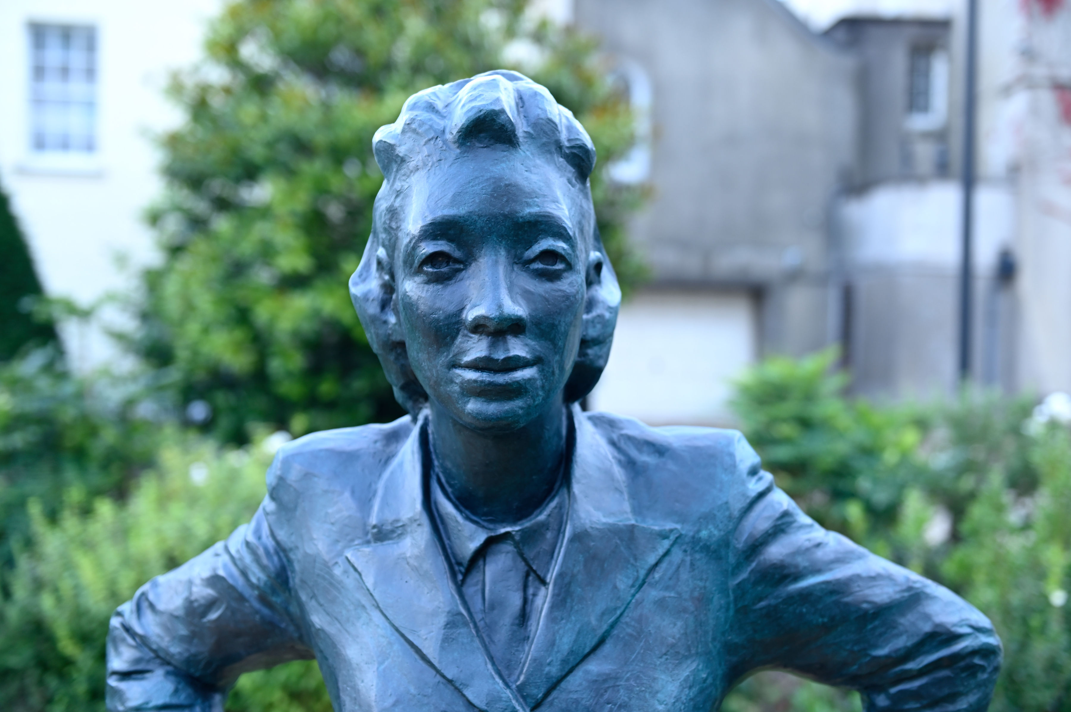 A life-size bronze statue of Henrietta Lacks