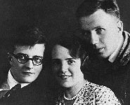 Dmitri Shostakovich (left), his wife Nina (centre) and Ivan Sollertinsky (right), 1932