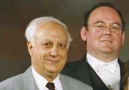 Dr Derek Zutshi (left) and Dr M J Crossley Evans