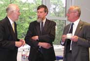 From left, Alec Osborn, Professor David Muir-Wood and Professor Eric Thomas
