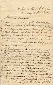 John Henry Chute writes to Mazzarina Macready (1843)