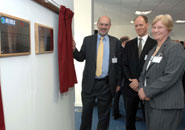 Left to right: Professor David Eastwood, Professor Nick Norman and Professor Judy Harris following the unveiling of both plaques.
