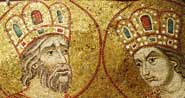 Detail of a medieval mosaic from the Basilica di San Marco in Venice