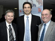 Left to right: Robin Brown (Airbus UK), Etienne Coetzee (University of Bristol), David Marshall (President Royal Aeronautical Society)