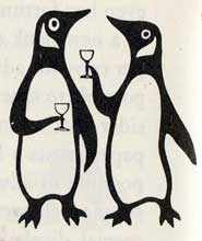 Penguin logos at play, taken from 'Penguins Progress 1935-1960', artist unknown