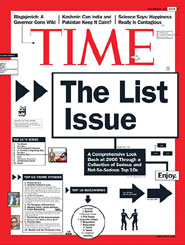 Front cover of current issue (Dec 22 2008) of TIME magazine