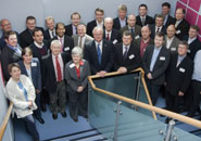 UoB staff with industrial representatives at the launch event.