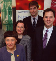 Nick Clegg (on right) at launch of Green Bonds scheme