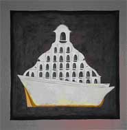 Lubaina Himid: Dog Kennel Galleon 2004 acrylic on canvas