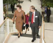 HRH Princess Anne with Dr Peter Wilde, UH Bristol, Head of the Division of Specialised Services