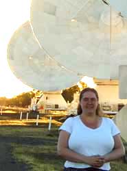 Dr Elizabeth Stanway at the Australia Telescope Compact Array in Narrabri, New South Wales