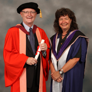From left to right: Professor Nigel Thrift and Professor Wendy Larner