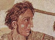 A mosaic showing Alexander the Great