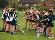 Students playing lacrosse