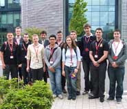 Bristol engineering students on their visit to Thales UK