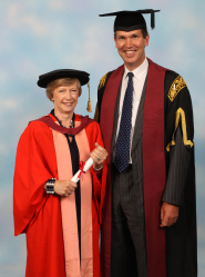 Alison Bernays receives her honorary degree from Denis Burn
