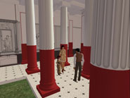 REACT will help to develop projects that use game engines and avatar chatbots to dramatise heritage sites such as this recreation of the Pompeiian Court built in Second Life by Dr Shelley Hales and Dr Nic Earle