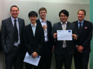 Chris Strand (centre) with fellow finalists in the Deloitte Top Technology Talent competition