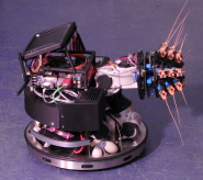 The Shrewbot, which is the latest in a series of robots to use ‘active touch’ rather than vision to navigate their environment.