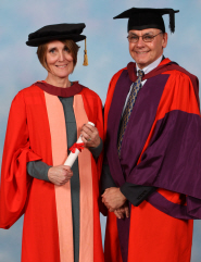 Dame Clare Tickell with orator Professor David Berridge