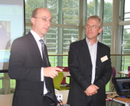 Dr Dave Newbold, Head of the Bristol Particle Physics Group, and Professor Bob van Eijk, leader of the HiSPARC project