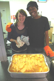 FoodCycle Bristol Manager Amy Hale with volunteer Shane Jordan