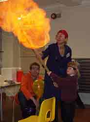 Dr Alison Rivett demonstrating ‘Gases in the Air’ at a primary school in Gloucestershire
