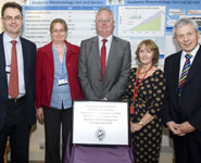 The Vice-Chancellor (centre) with members of the Academic Rheumatology Unit