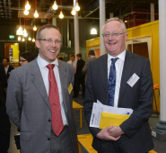 Nick Sturge and Professor Sir Eric Thomas at the Engine Shed launch