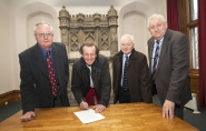 Pictured (l-r): Professor Eric Thomas, Vice Chancellor of the University of Bristol; George Ferguson, Bristol Mayor; Joe McGeehan, Chair of Invest in Bristol and Bath; and John Calway, Leader of South Gloucestershire Council
