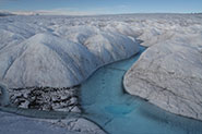 A supraglacial lake in Greenland