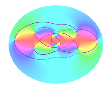 Simulation of a complex knot engineered in a light field