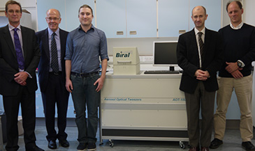 Image of the Bristol/Biral team with the device