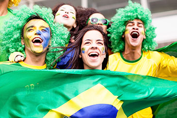 Image of Brazilian supporters