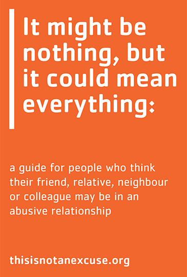 Front cover of domestic violence leaflet