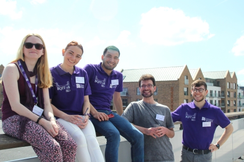 From left to right: Rachel Chadwick, Konstantina Koteva, Jorge Monroy Ruz, Nicola Maraviglia and Sam Morley-Short (all QET Labs PhD students). 