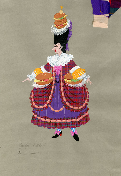 Image of a John Elvery costume design for Cinderella, 1996