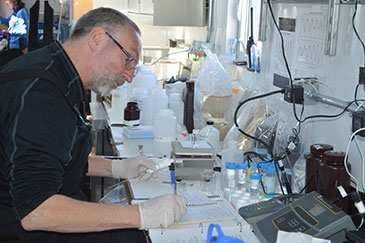 Image of Professor Martyn Tranter at work on the WISSARD project 