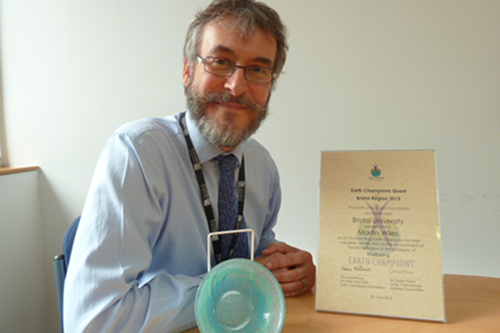 Martin Wiles with Outstanding Earth Champion awards