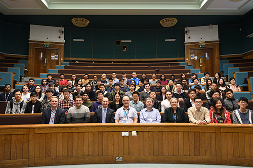 Students and staff in the Faculty of Engineering at an event to celebrate student success and present scholarships and awards